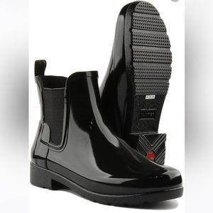 Hunter Chelsea Boots Black Gloss